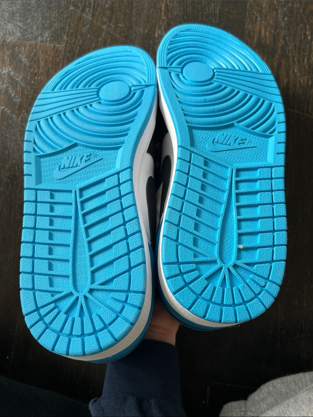 Nike Air Jordan 1 Retro OG ‘UNC’ Men’s Low-Top Sneakers - Black/White/Blue Teal - Picture 6 of 7